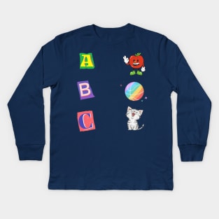 Basic Baby Learning of Letters Kids Long Sleeve T-Shirt